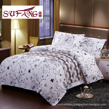 5star High Quality Hotel Bedding Linen Supplier 100 cotton print bedding sets 60s 300TC